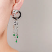 "Pantheris" Leopard Tassel Earrings width=100 