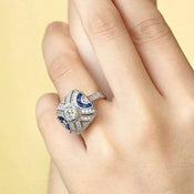 "Helionis" Palace Rhinestone Ring width=100 