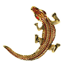 "Bellatrix" Rhinestone Gator Brooch