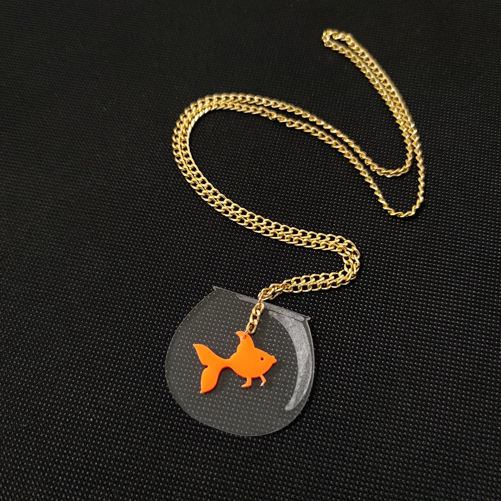 "Etheline" Goldfish Pendant Necklace