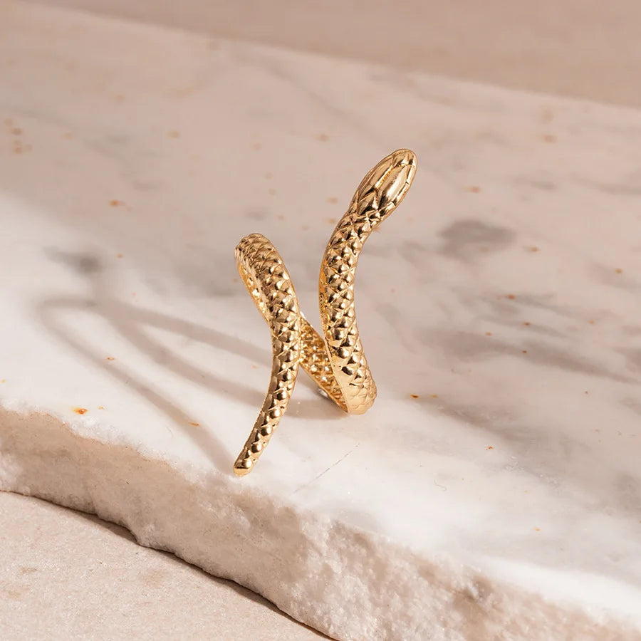 "Ethelaira" Snake Bracelet Ring Set