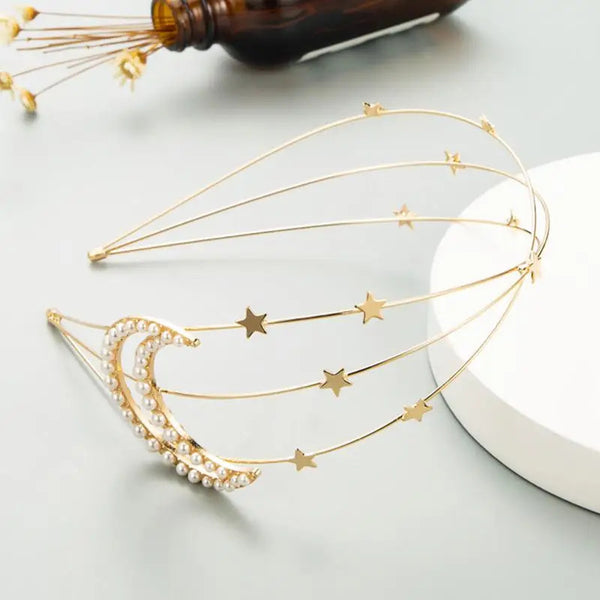 "Maia" Moon and Stars Crown