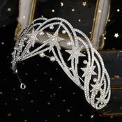 "Editha" Rhinestone Pearl Tiara width=100 