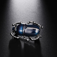 "Scaravella" Beetle Enamel Brooch
