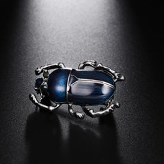 "Scaravella" Beetle Enamel Brooch