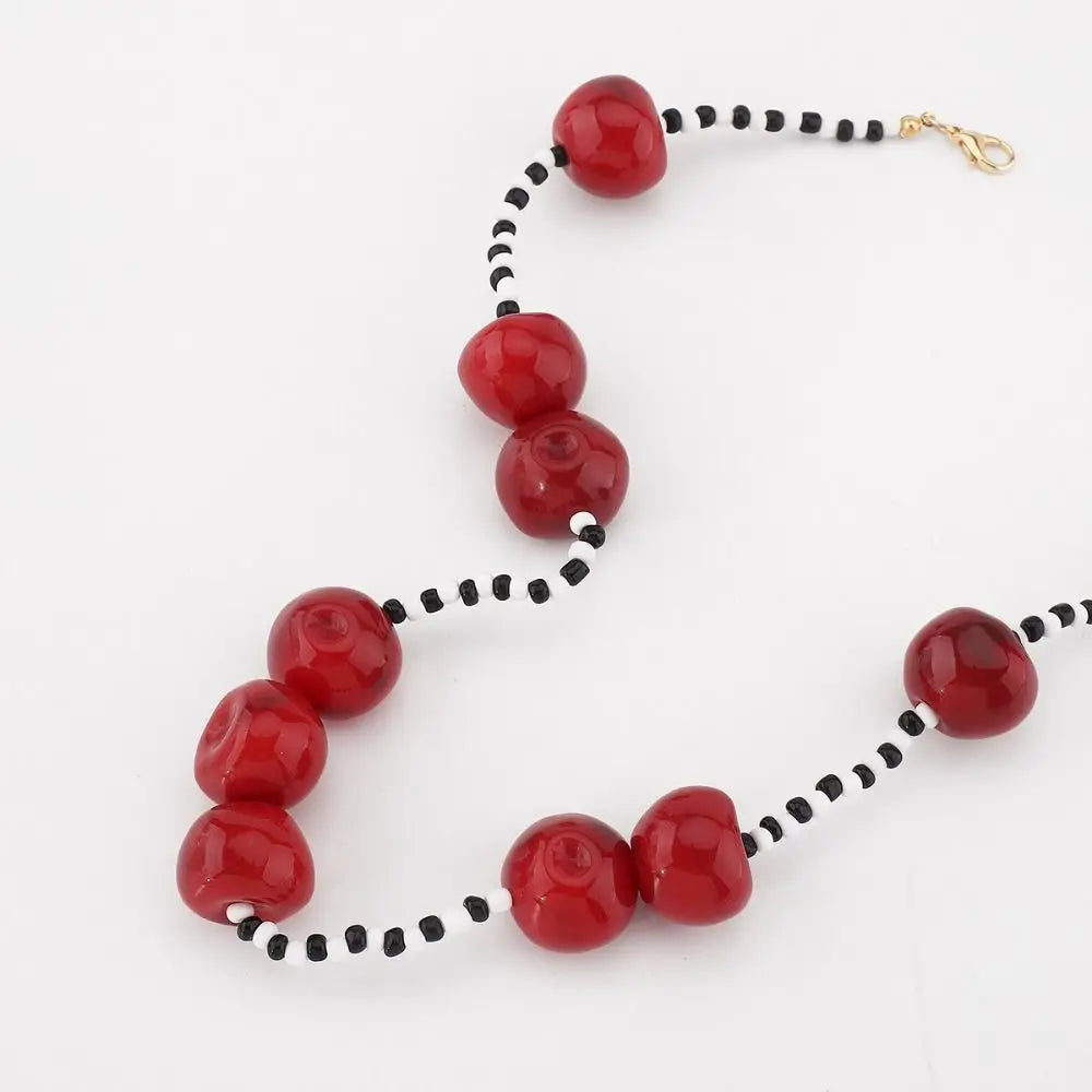 "Andryelle" Cherry Pendant Necklace