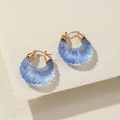 "Astriva" Art Deco Hoop Earrings width=100 