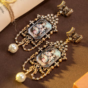 "Iconia" Portrait Stud Earrings width=100 