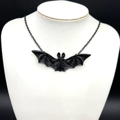 "Umbriel" Beaded Bat Necklace