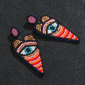 "Khensetra" Eye Heart Drop Earrings width=100 