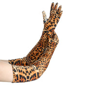 "Leontara" Leopard Velvet Gloves width=100 