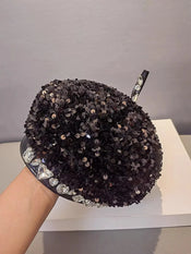 "Sequina" Sequin Party Beret width=100 
