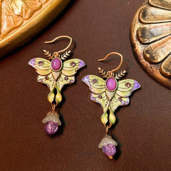 "Morghulis" Skull Moth Earring