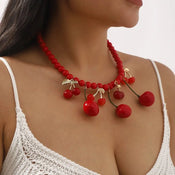 "Andryelle" Cherry Pendant Necklace width=100 