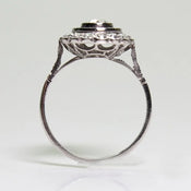 "Floriana" Rhinestone Flower Ring width=100 