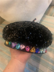 "Sequina" Sequin Party Beret width=100 