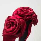 "Rosabella" Rose Veil Headband width=100 