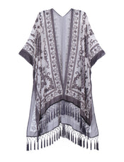 "Cyrene" Boho Wool Shawl width=100 