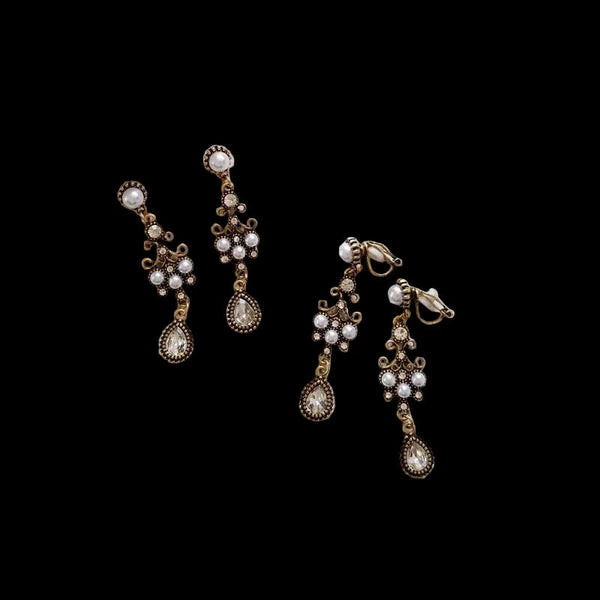 "Pelagiane" Baroque Clip Earrings
