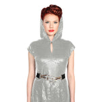 "Alexis" Sequin Hooded Dress width=100 