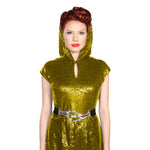 "Alexis" Sequin Hooded Dress width=100 
