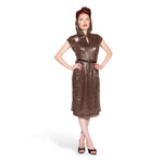 "Alexis" Sequin Hooded Dress width=100 