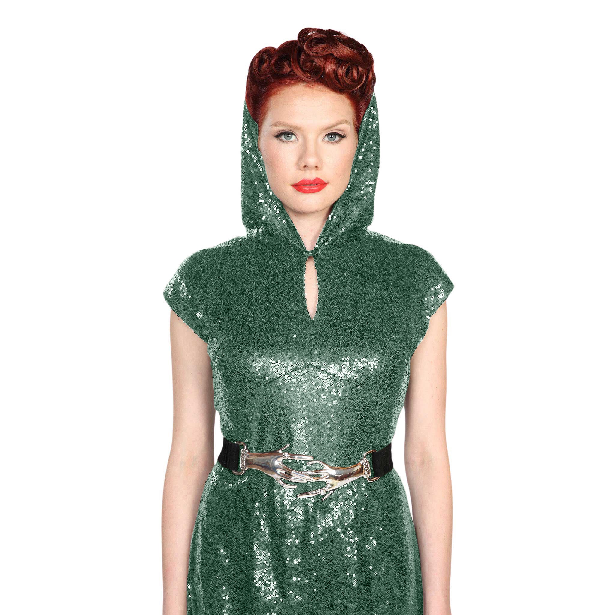 Alexis Sequin Hooded Dress – Nicoletta Carlone