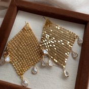 "Vespera" Flash Tassel Earrings width=100 