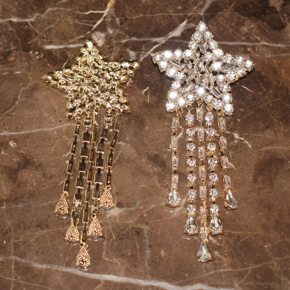 "Elladine" Star Dangle Earrings
