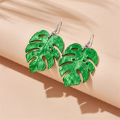 "Palmyra" Tropical Leaf Earrings width=100 