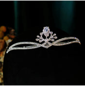 "Emmeline" Water Drop Crown Headband width=100 