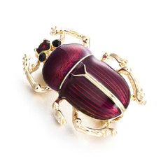 "Scaravella" Beetle Enamel Brooch