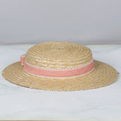 "Buster" Pork Pie Straw Hat width=100 