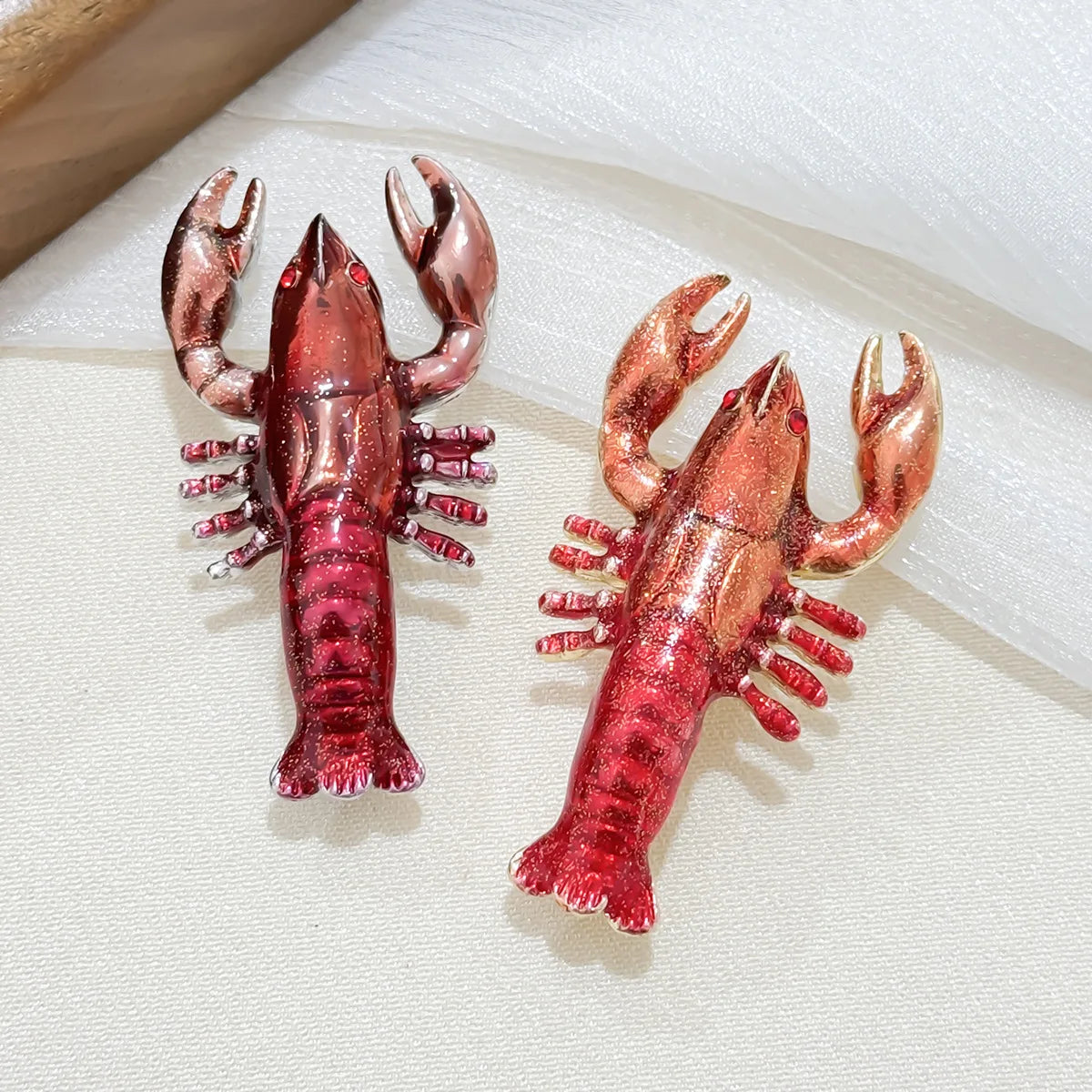 "Norwessa" Enamel Lobster Brooch