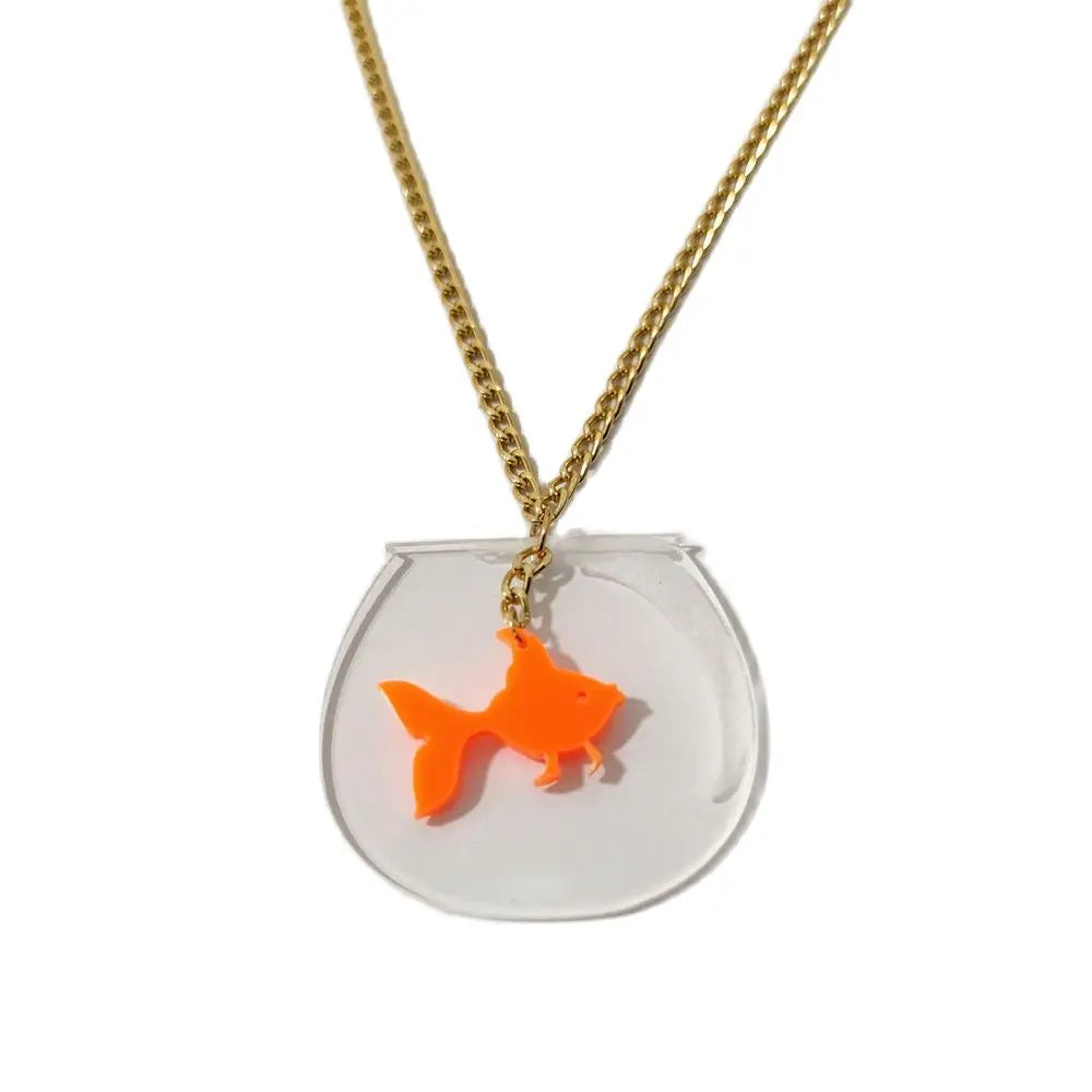 "Etheline" Goldfish Pendant Necklace