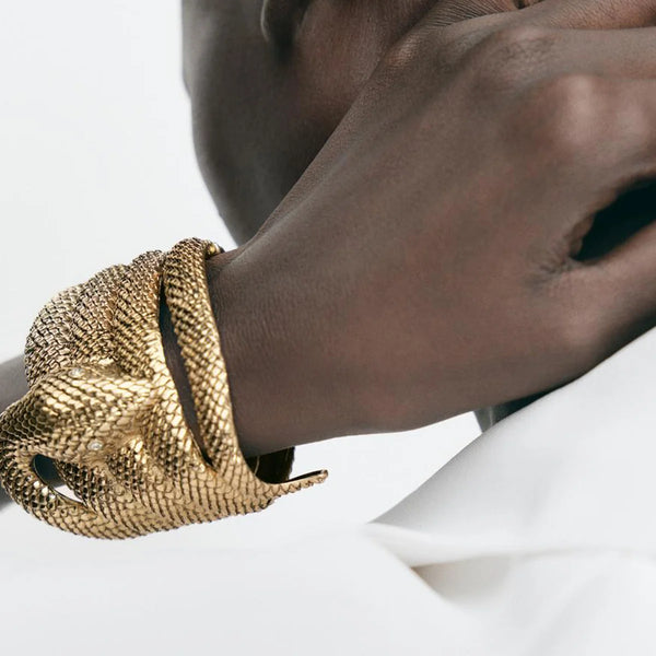 "Zephyros" Metal Snake Bangle