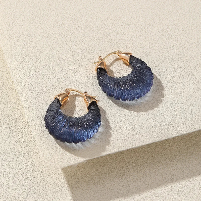 "Astriva" Art Deco Hoop Earrings