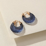 "Astriva" Art Deco Hoop Earrings width=100 