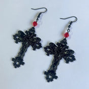 "Vesperine" Vampire Cameo Earrings width=100 