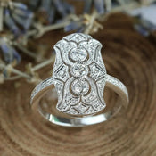 "Dovessa" Art Deco Ring width=100 