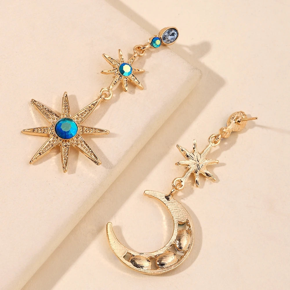 "Euphyssa" Asymmetric  Celestial Earrings