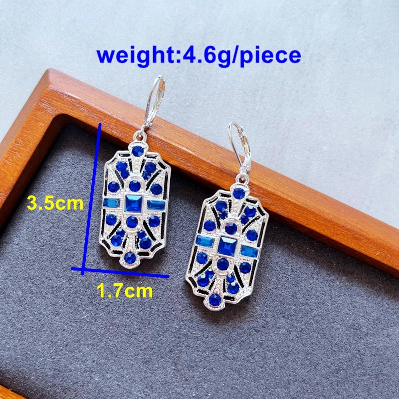 "Novira" Glass Dangle Earrings