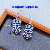 "Novira" Glass Dangle Earrings width=100 