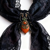 "Apollene" Beetle Buckle Scarf width=100 