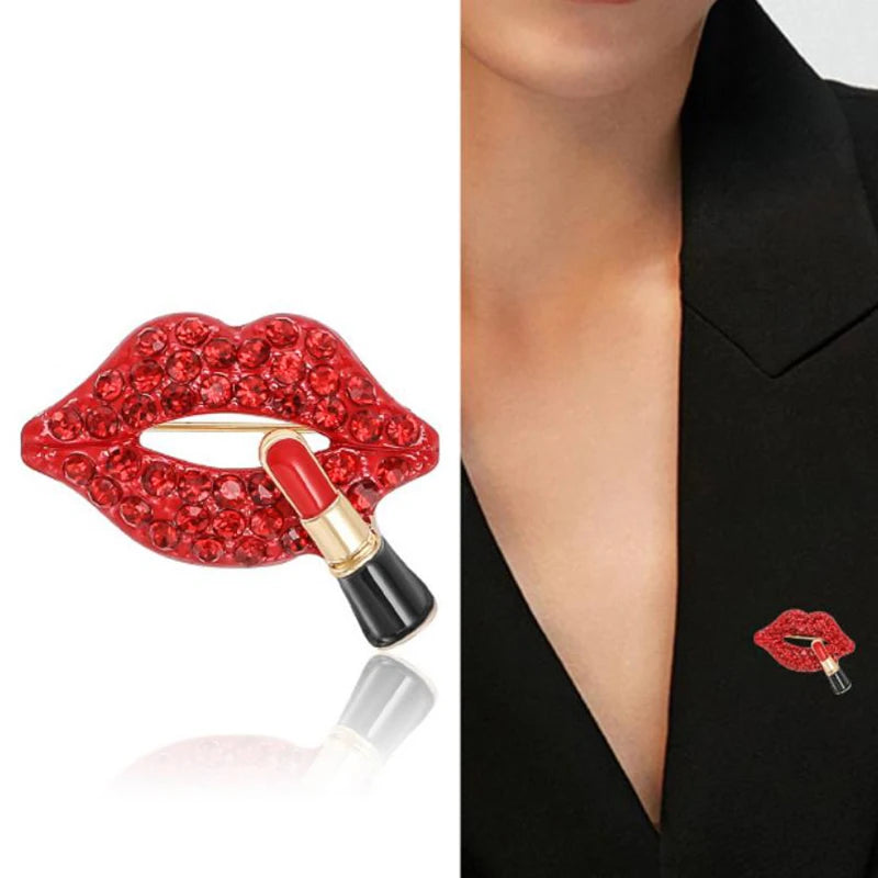 "Aurielle" Lipstick Brooch