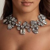 "Clarion" Rhinestone Collar Necklace width=100 