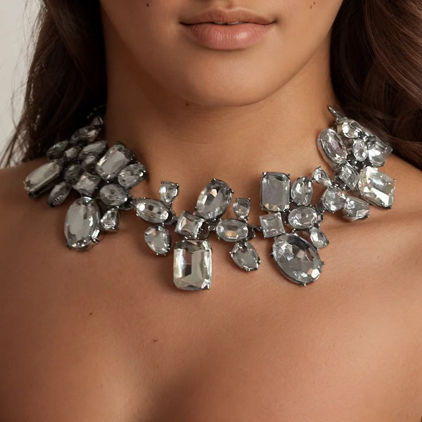 "Clarion" Rhinestone Collar Necklace