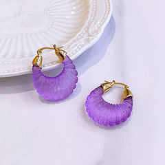 "Astriva" Art Deco Hoop Earrings