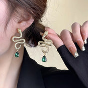 "Serpion" Snake Earrings width=100 
