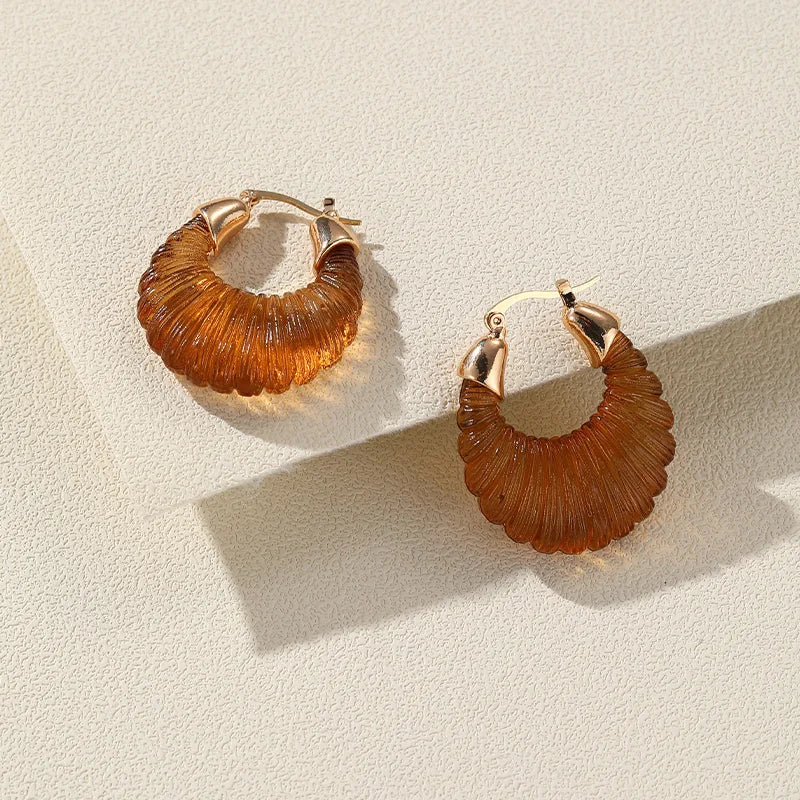 "Astriva" Art Deco Hoop Earrings